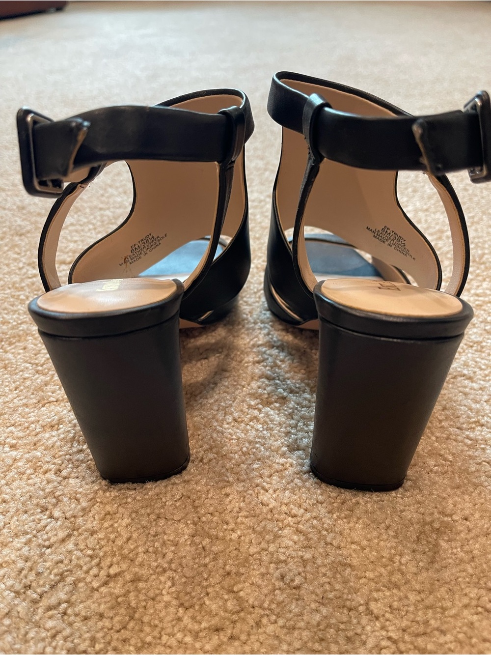 Enzo Angiolini Trudy black open toe block heel sandals - Picture 6 of 10